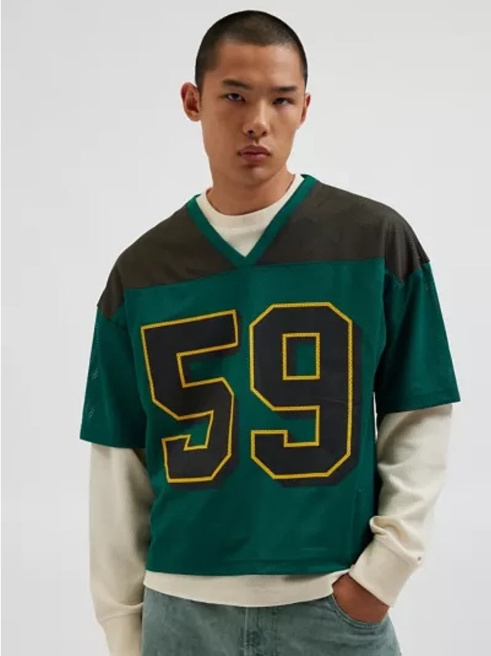 NWT Urban Outfitters UO Mesh Football Jersey Tee